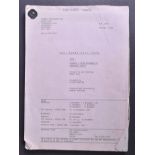 THE BENNY HILL SHOW - THAMES TELEVISION - ORIGINAL SCRIPT