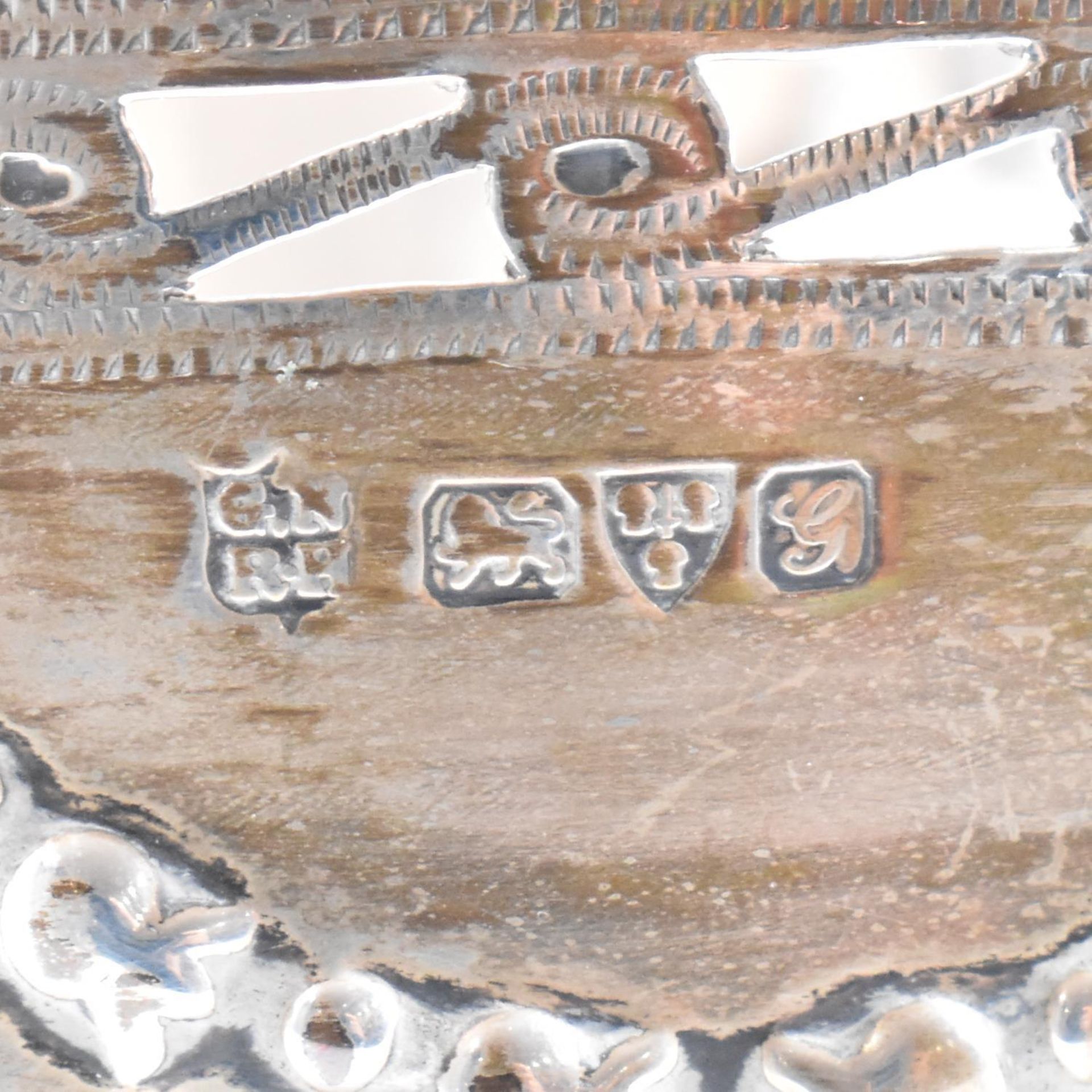 TWO ANTIQUE SILVER HALLMARKED WINE COASTERS - Image 5 of 6