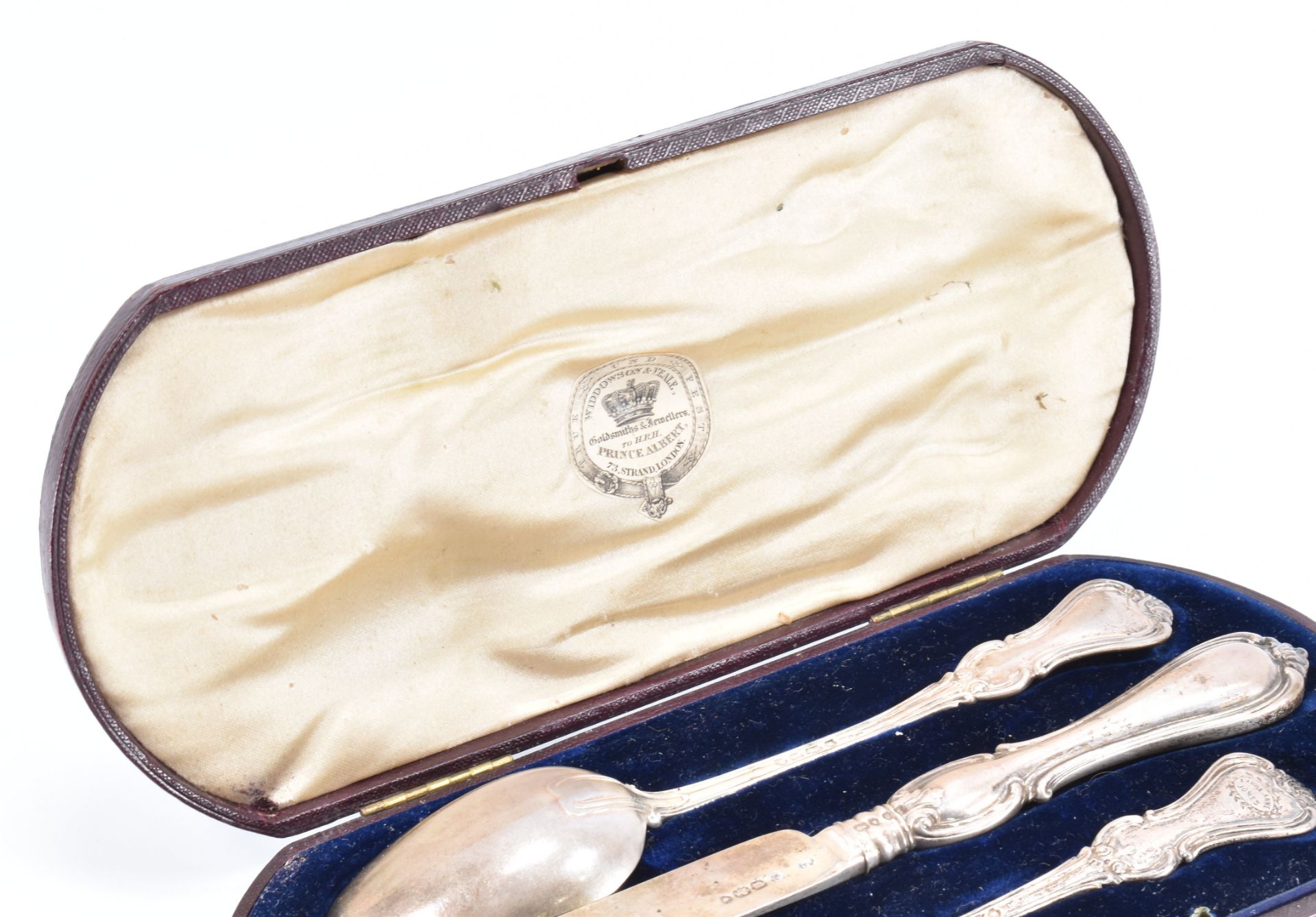 HALLMARKED CASED VICTORIAN CUTLERY SET 1850 - Image 2 of 6