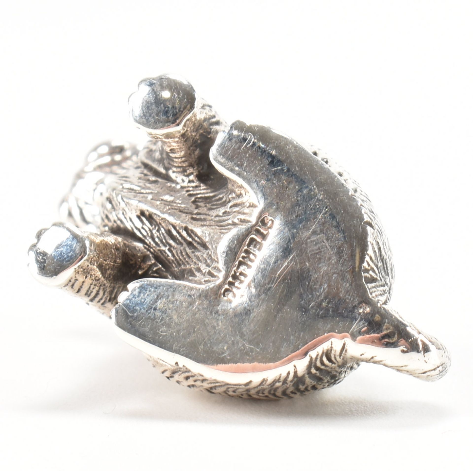 STERLING SILVER DOG FIGURINE DEPICTING A PUG - Image 3 of 3