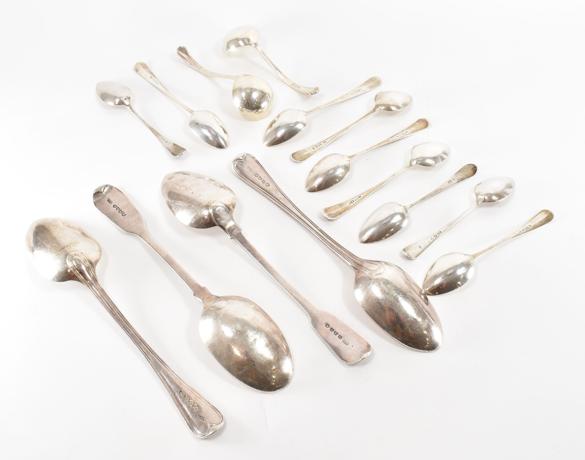 COLLECTION OF HALLMARKED SILVER FLATWARE - Image 2 of 7