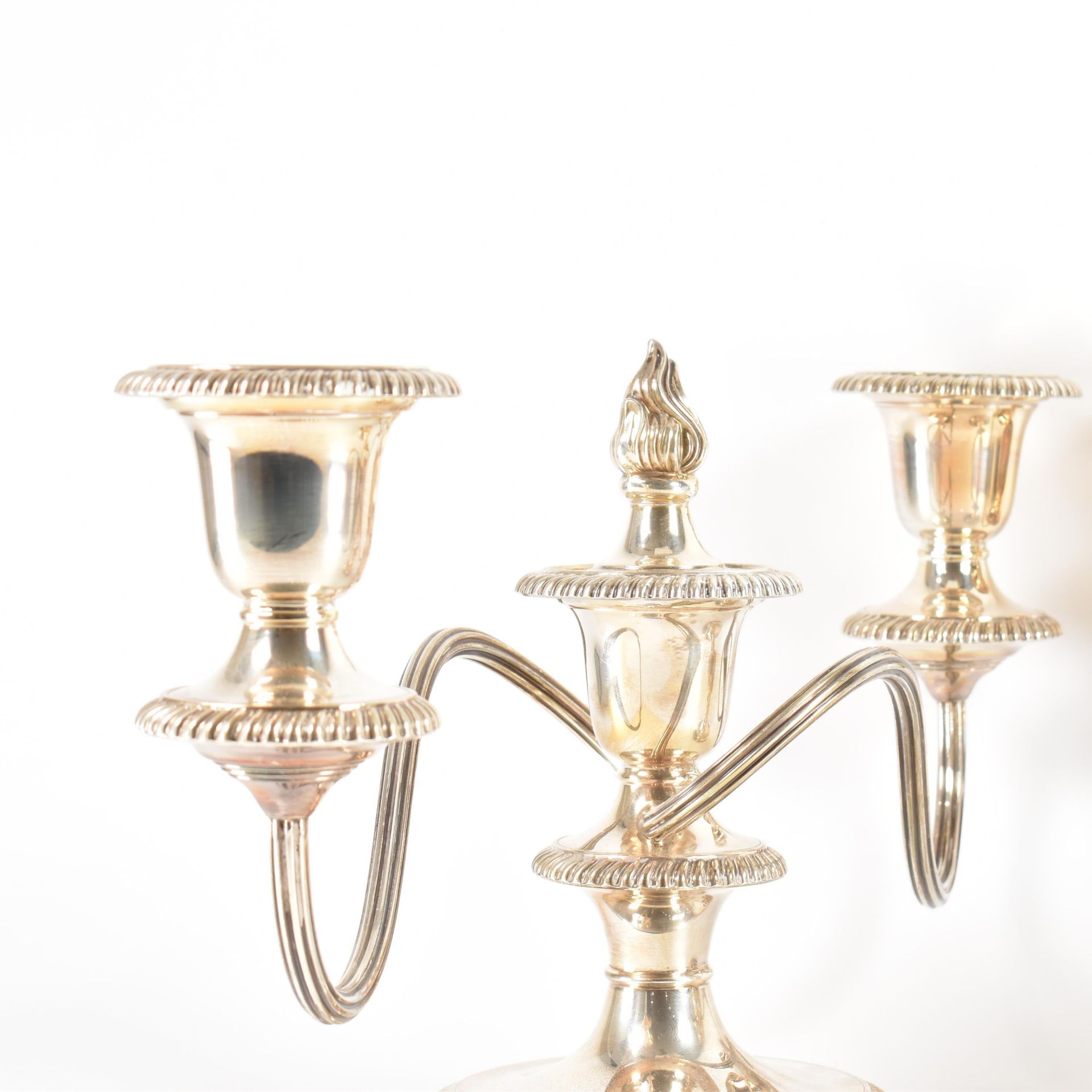 PAIR OF HALLMARKED SILVER MAPPIN & WEBB CANDELABRA - Image 2 of 5