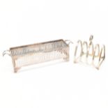 HALLMARKED SILVER TOAST RACK & TRAY