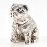 STERLING SILVER DOG FIGURINE DEPICTING A PUG