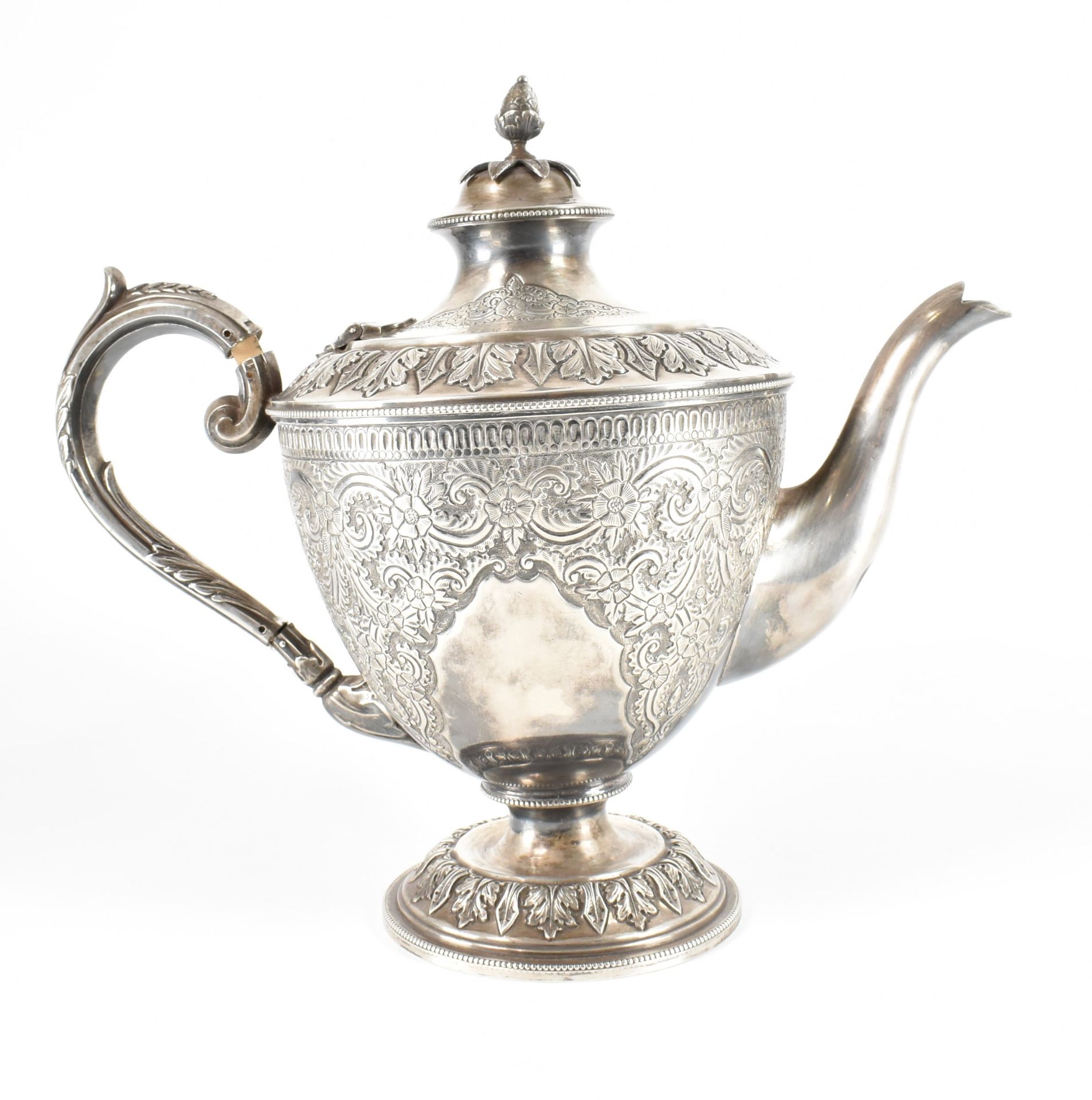 HALLMARKED VICTORIAN SILVER TEAPOT - Image 2 of 4