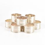 SET OF HALLMARKED SILVER NAPKIN RINGS