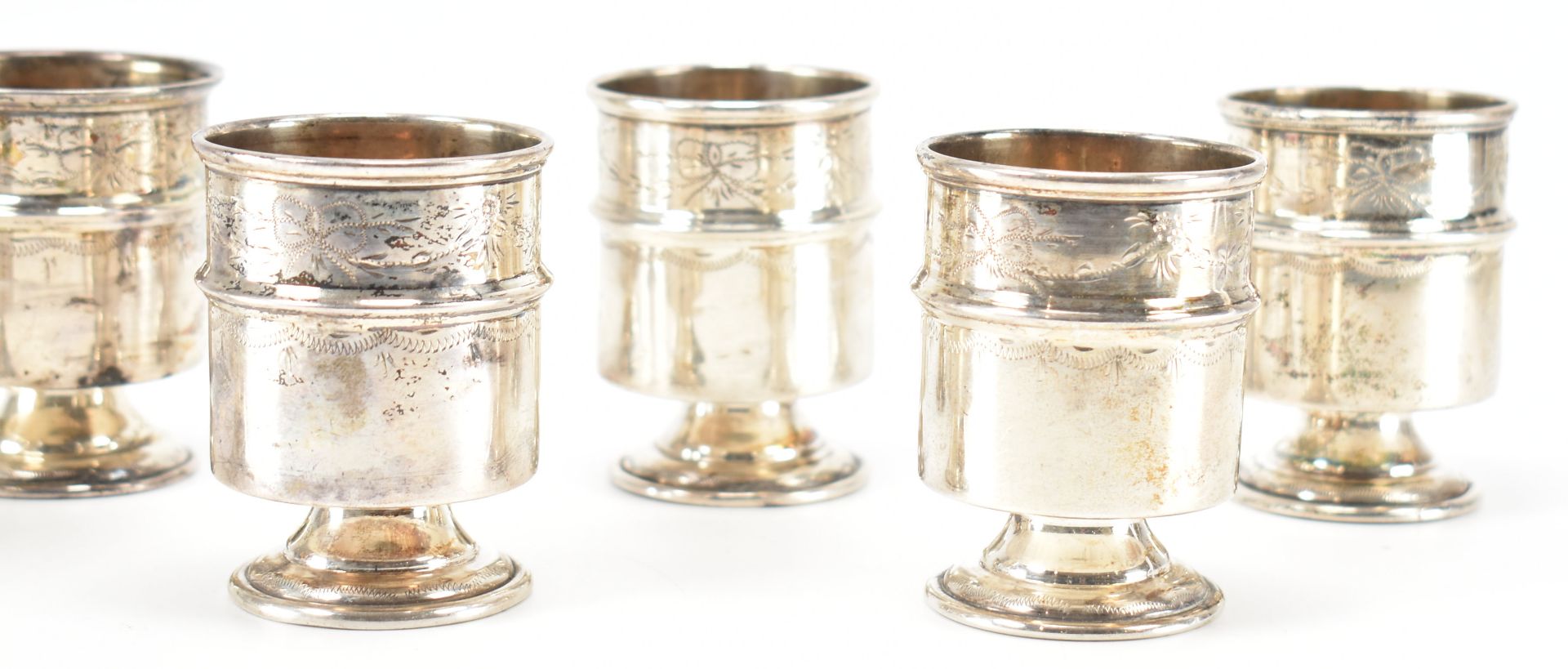 SET OF SIX SILVER HALLMARKED GOBLET CUPS - Image 3 of 4