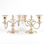 PAIR OF HALLMARKED SILVER MAPPIN & WEBB CANDELABRA