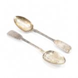 TWO VICTORIAN HALLMARKED SILVER SPOONS