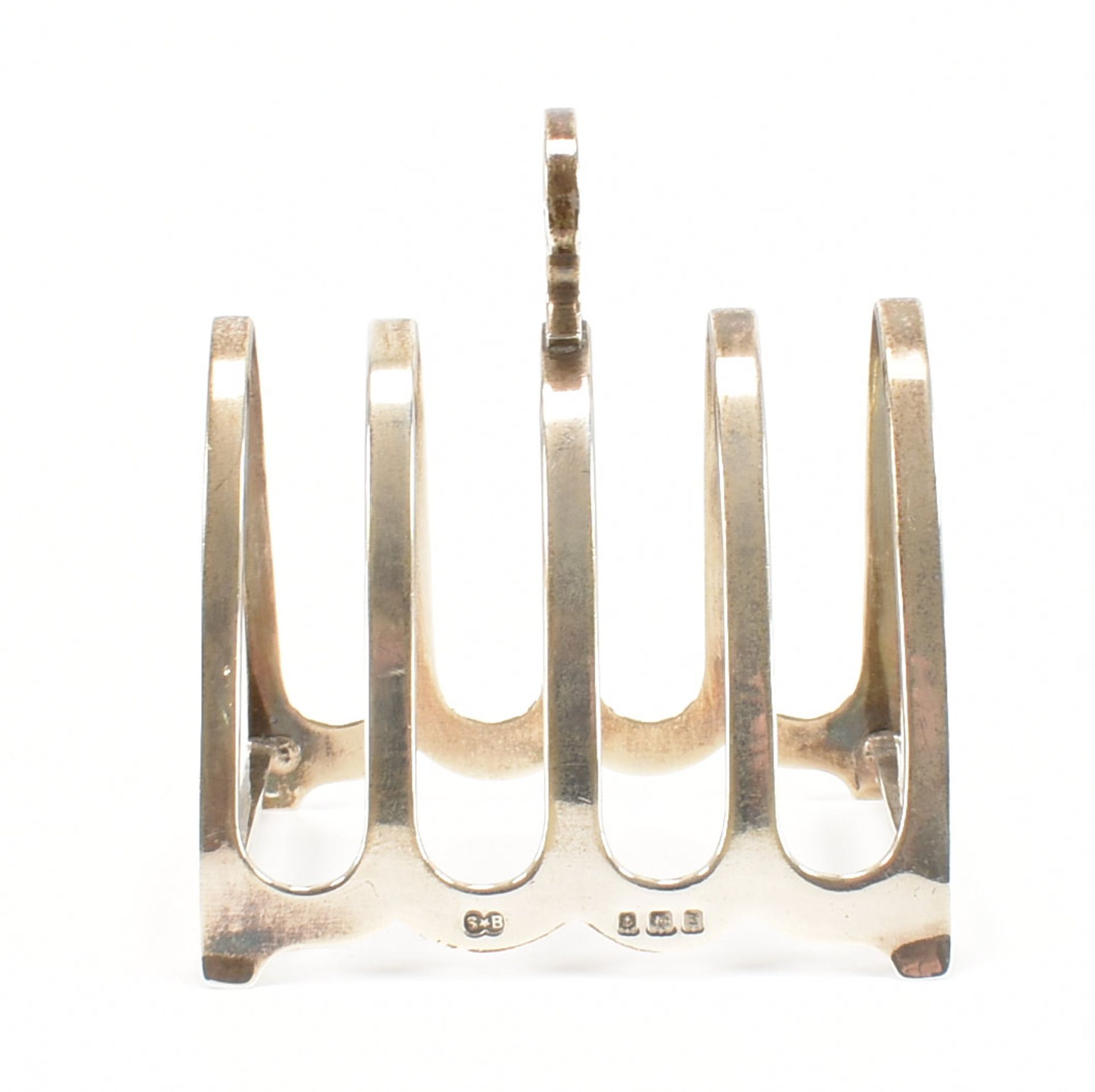 HALLMARKED SILVER TOAST RACK & TRAY - Image 2 of 5