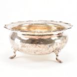 HALLMARKED EDWARDIAN SILVER FOOTED BOWL