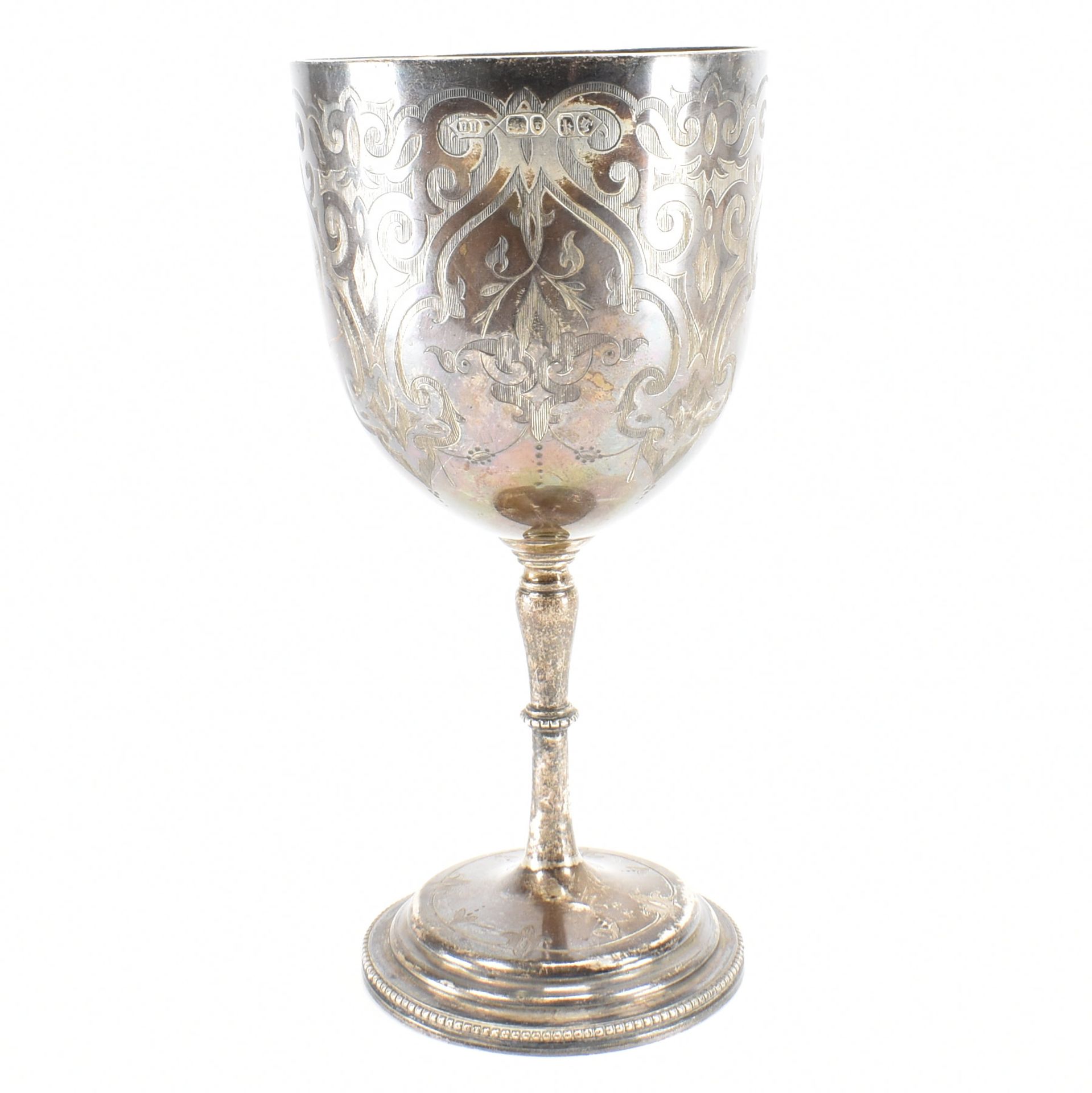 VICTORIAN HALLMARKED SILVER GOBLET - Image 3 of 7