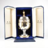 MAPPIN & WEBB SILVER PRINCE OF WALES URN CLOCK