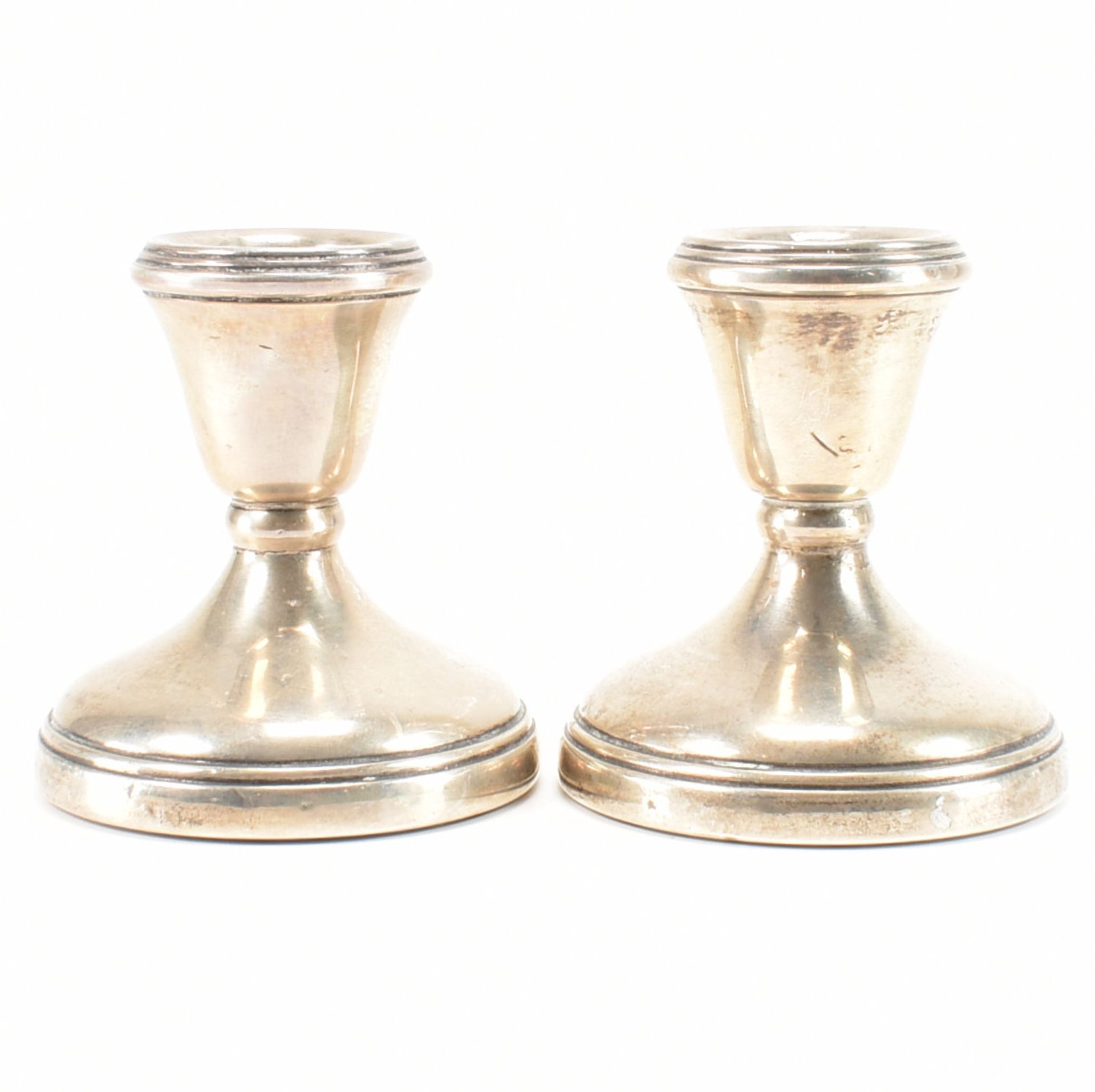 PAIR OF HALLMARKED SILVER CANDLE STICKS