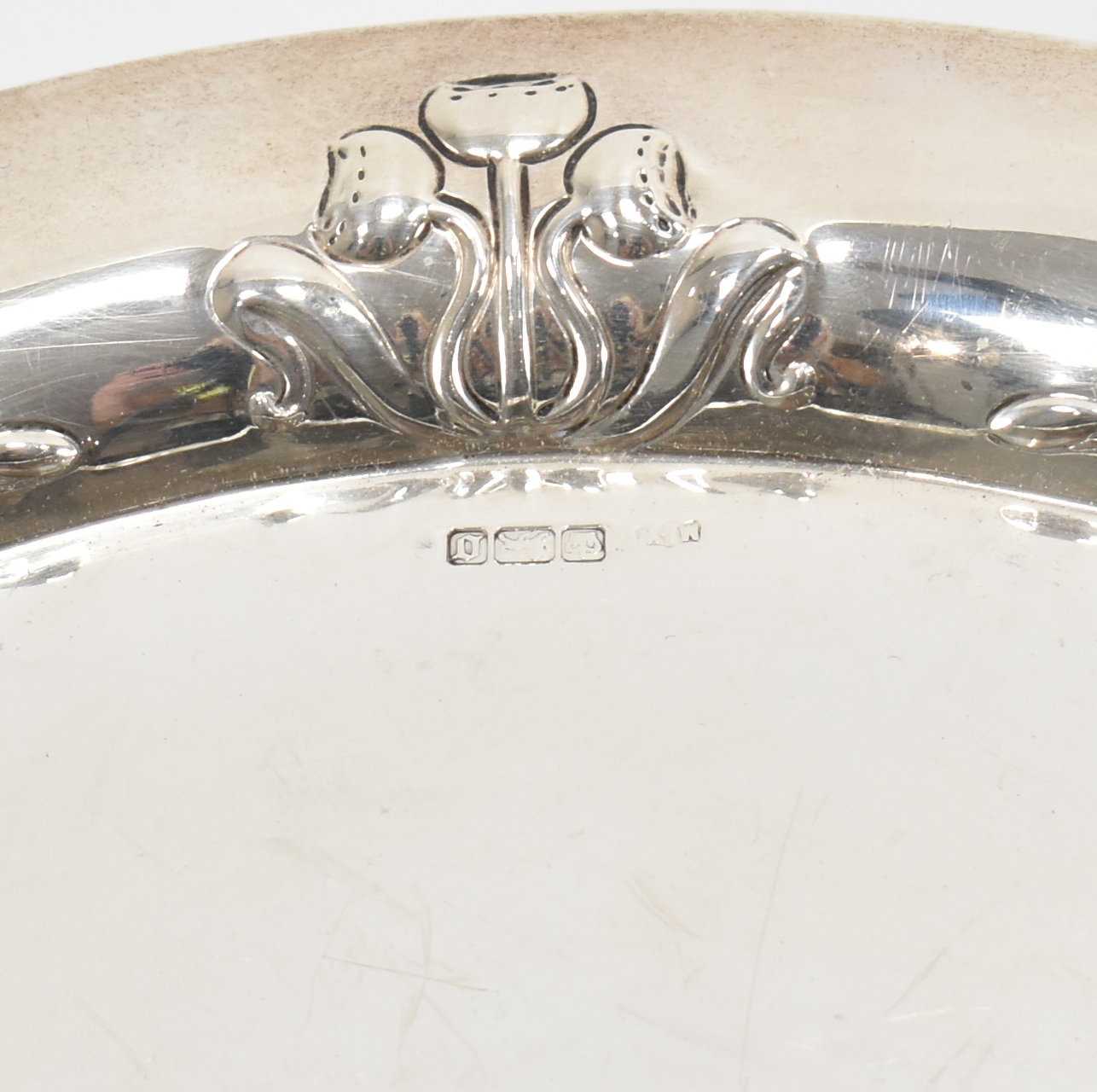 MAPPIN & WEBB ART NOUVEAU SILVER HALLMARKED TRAY - Image 3 of 5