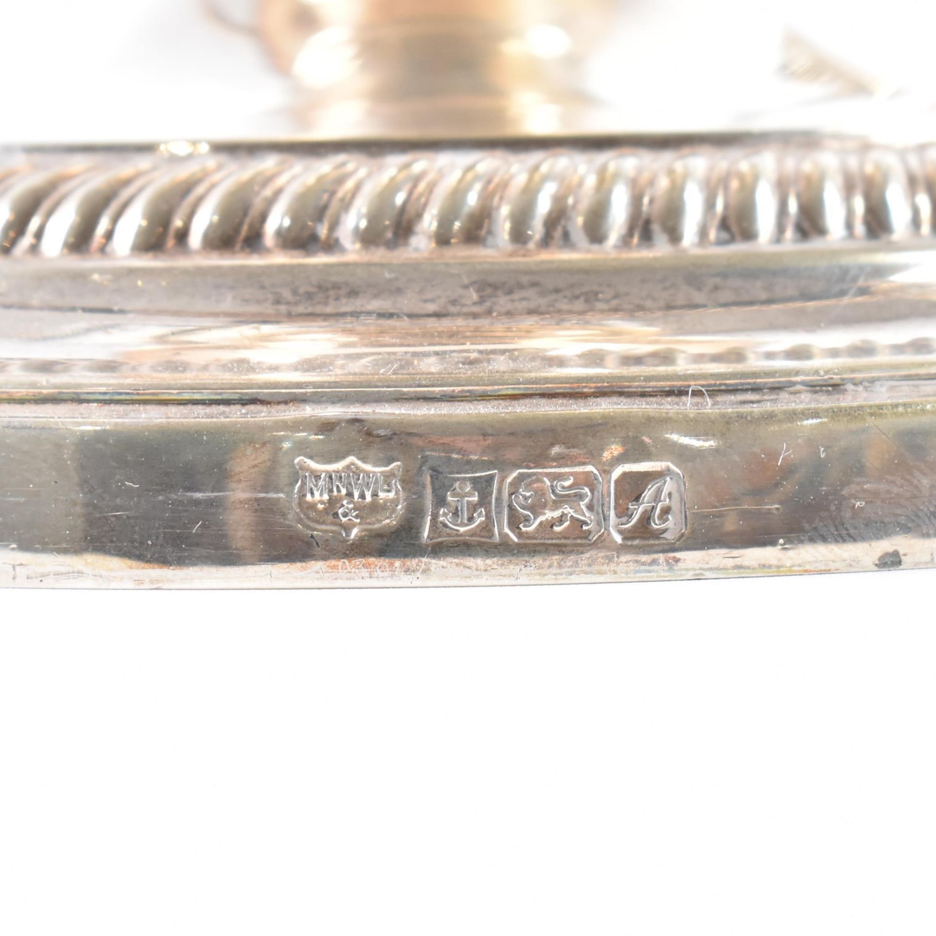 PAIR OF HALLMARKED SILVER MAPPIN & WEBB CANDELABRA - Image 4 of 5
