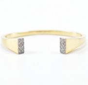 VINTAGE GOLD & DIAMOND TORQUE BANGLE