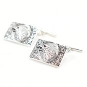 PAIR OF STERLING SILVER EAGLE CUFFLINKS
