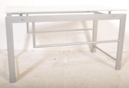 METAL & GLASS TUBULAR COFFEE / OCCASIONAL TABLE