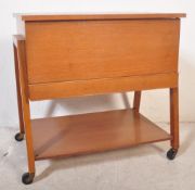 BRITISH MODERN DESIGN - MID CENTURY TEAK ARNOLD SEWING BOX