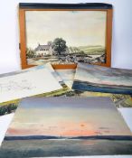 JULIET PANNETT - COLLECTION OF WATERCOLOUR STUDIES ON PAPER