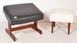 PAIR OF MID 20TH CENTURY STOOLS / POUFFE