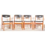 FOUR MID CENTURY 1960S DANISH INFLUENCED DINING CHAIRS