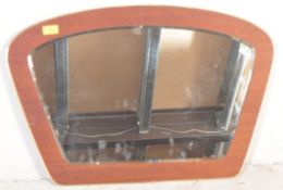 MID 20TH CENTURY STAINED TEAK WALL MIRROR