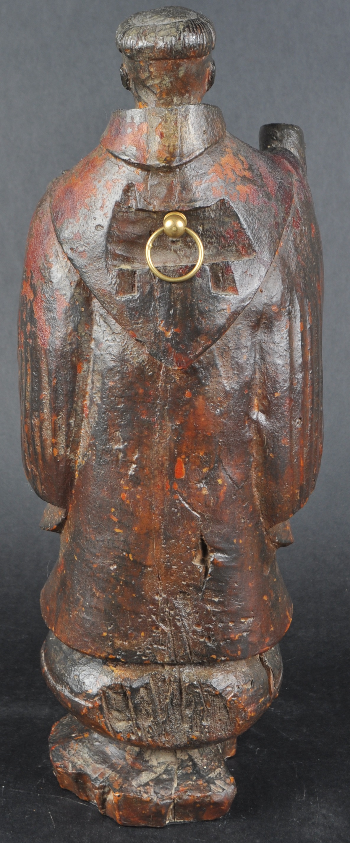 19TH CENTURY WALNUT CARVING OF A MONK - Image 5 of 6