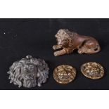 COLLECTION OF VICTORIAN METAL LIONS