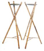 MATCHING PAIR OF 19TH CENTURY AESTHETIC MOVEMENT BAMBOO STANDS