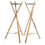 MATCHING PAIR OF 19TH CENTURY AESTHETIC MOVEMENT BAMBOO STANDS