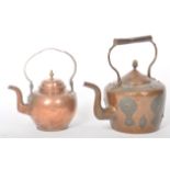 TWO 19TH CENTURY VICTORIAN COPPER KETTLES