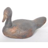 19TH CENTURY VICTORIAN CARVED WOOD DECOY DUCK