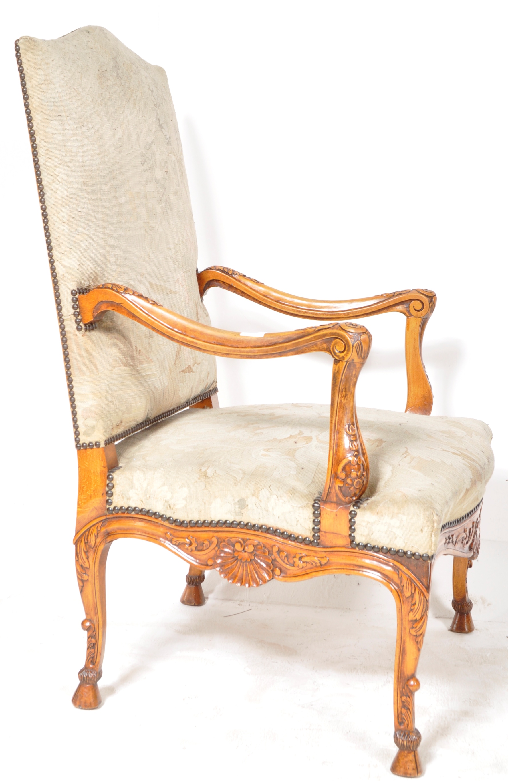 19TH CENTURY FRENCH TAPESTRY ARMCHAIR - Image 9 of 9