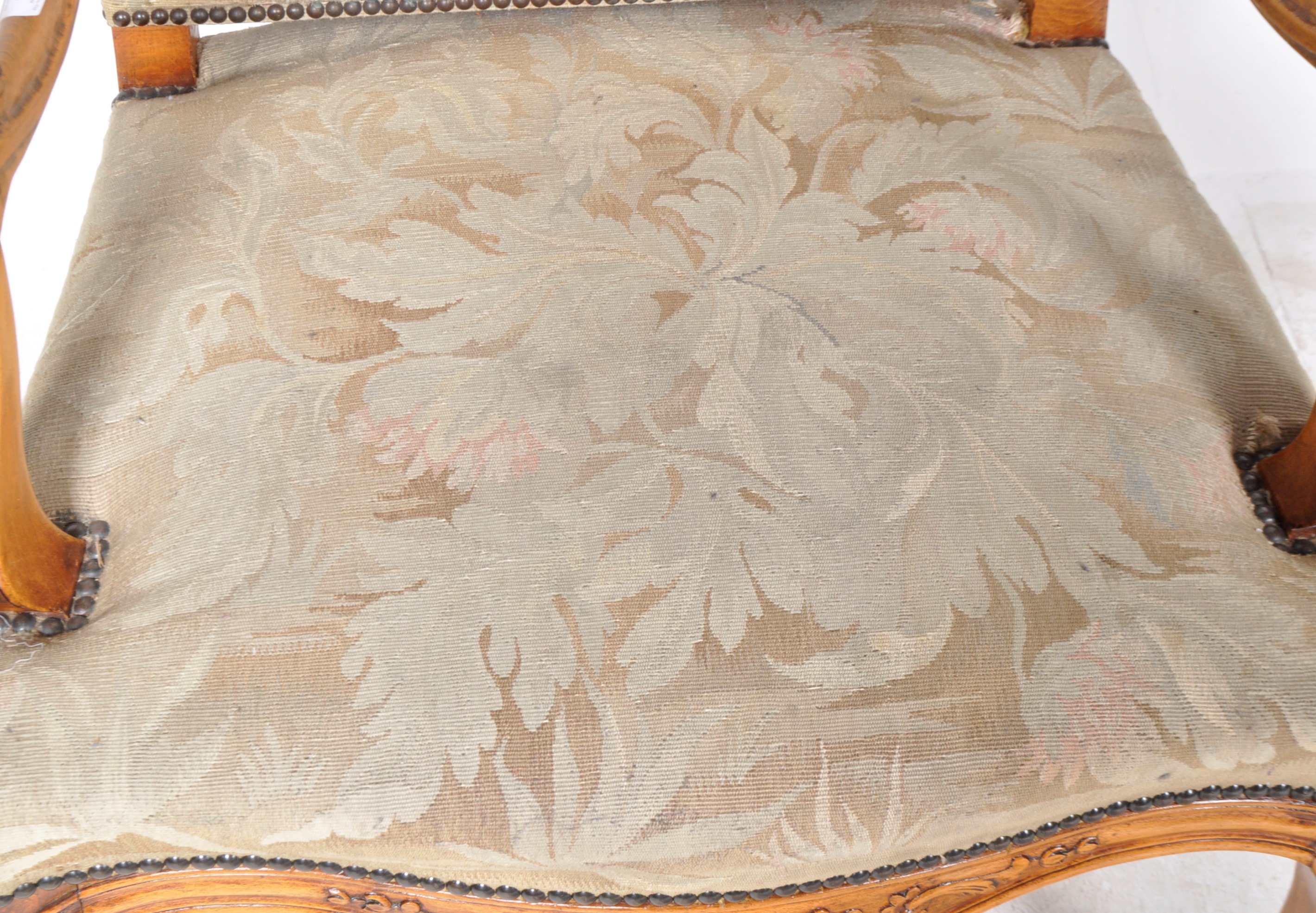 19TH CENTURY FRENCH TAPESTRY ARMCHAIR - Image 3 of 9