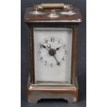 EARLY 20TH CENTURY MINIATURE CARRIAGE CLOCK