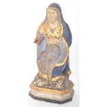 19TH CENTURY POLYCHROME HAND PAINTED FIGURE MARIA