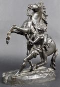 WITHDRAWN - AFTER COUSTOU - BRONZE MARLY HORSE FIGURINE