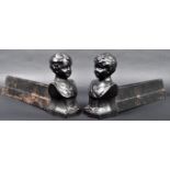PAIR OF 19TH CENTURY VICTORIAN CAST IRON FIRE DOGS