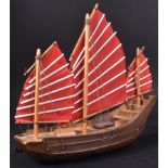 SCRATCHBUILT CHINESE MODEL JUNK BOAT