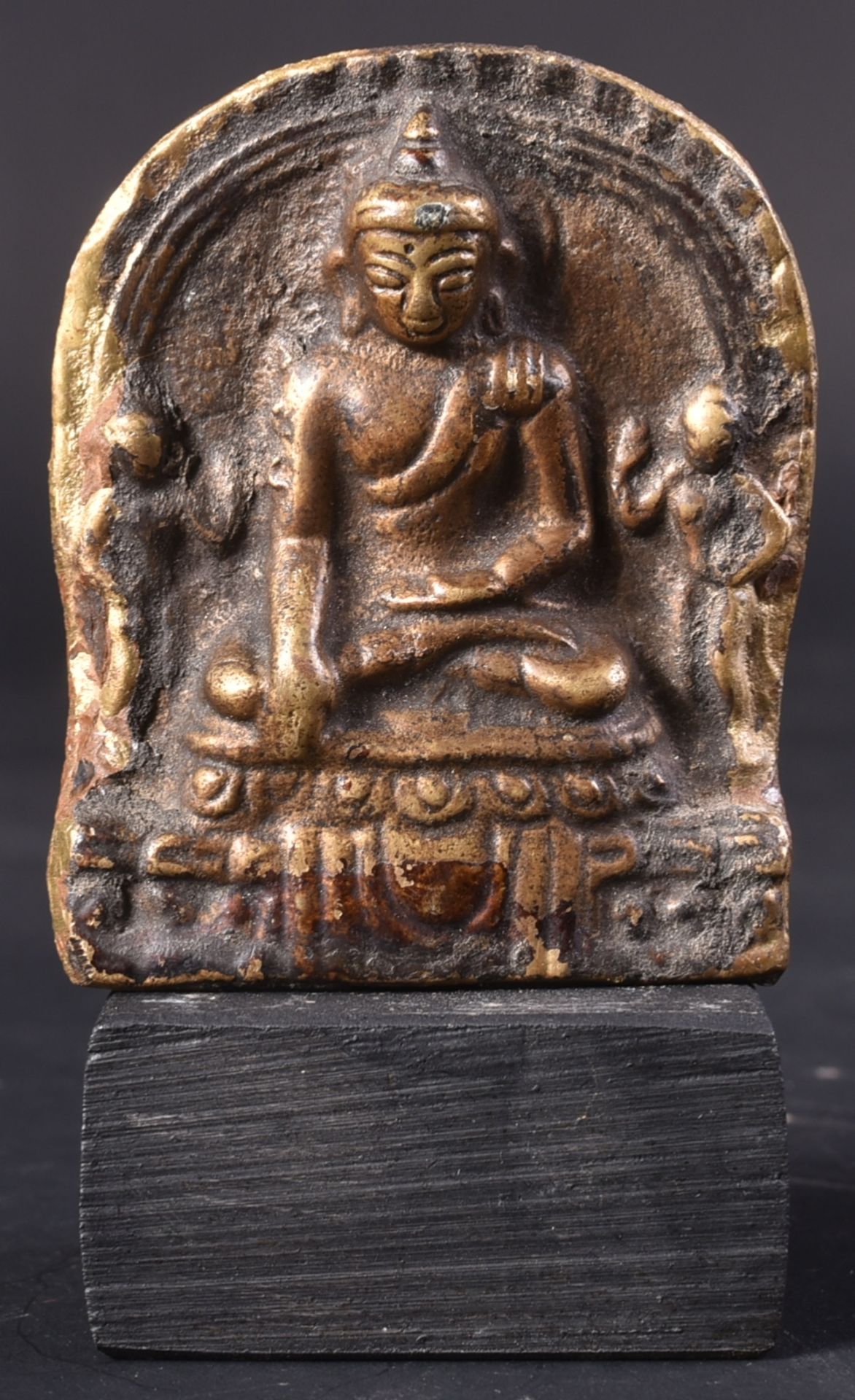 20TH CENTURY CHINESE BRONZE BUDDHA PANEL