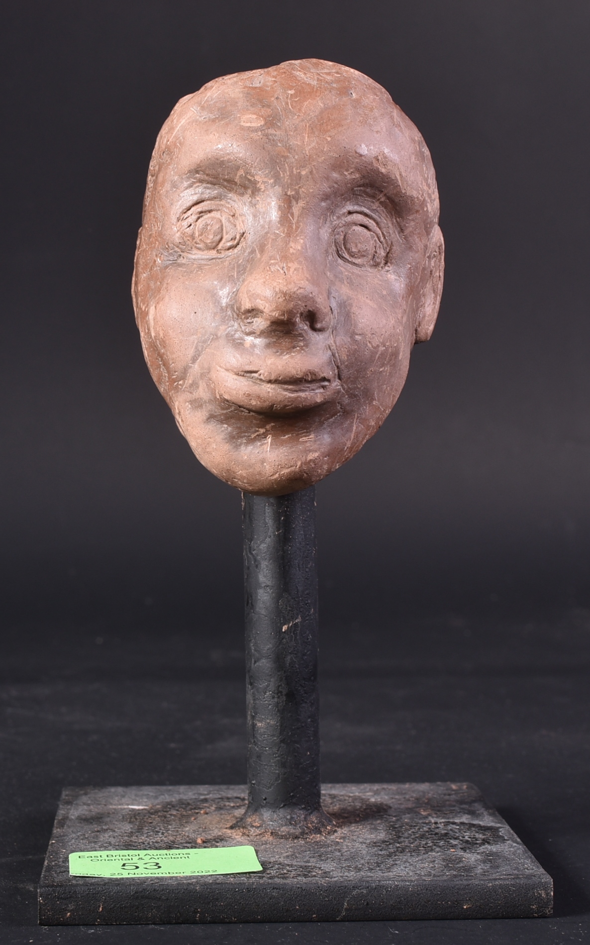 20TH CENTURY ETHNIC TERRACOTTA POTTERY HEAD