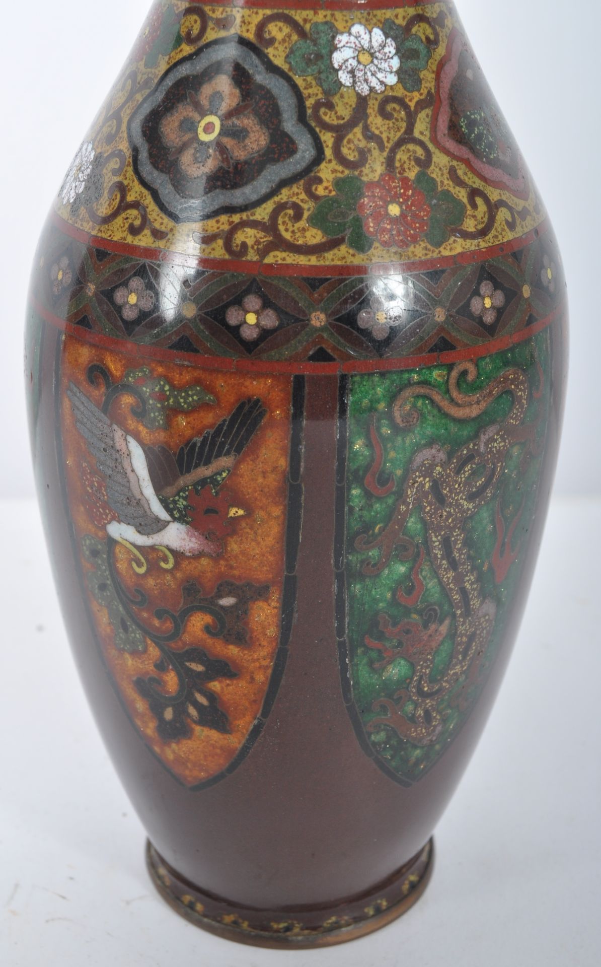 19TH CENTURY JAPANESE MEIJI PERIOD CLOISONNE VASE - Bild 4 aus 6