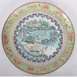 19TH CENTURY CHINESE FAMILLE VERTE PLATE