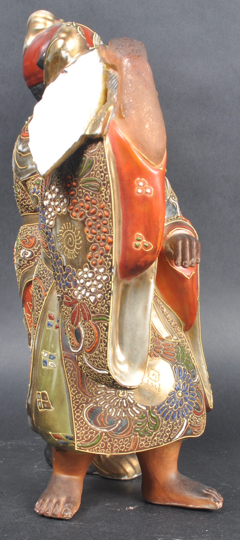 JAPANESE GILDED PORCELAIN SATSUMA FIGURINE GROUP - Image 2 of 11