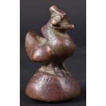 19TH CENTURY BRONZE CHICKEN OPIUM WEIGHT