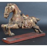 CHINESE CARVED TANG DYNASTY REVIVAL CARVED MODEL HORSE