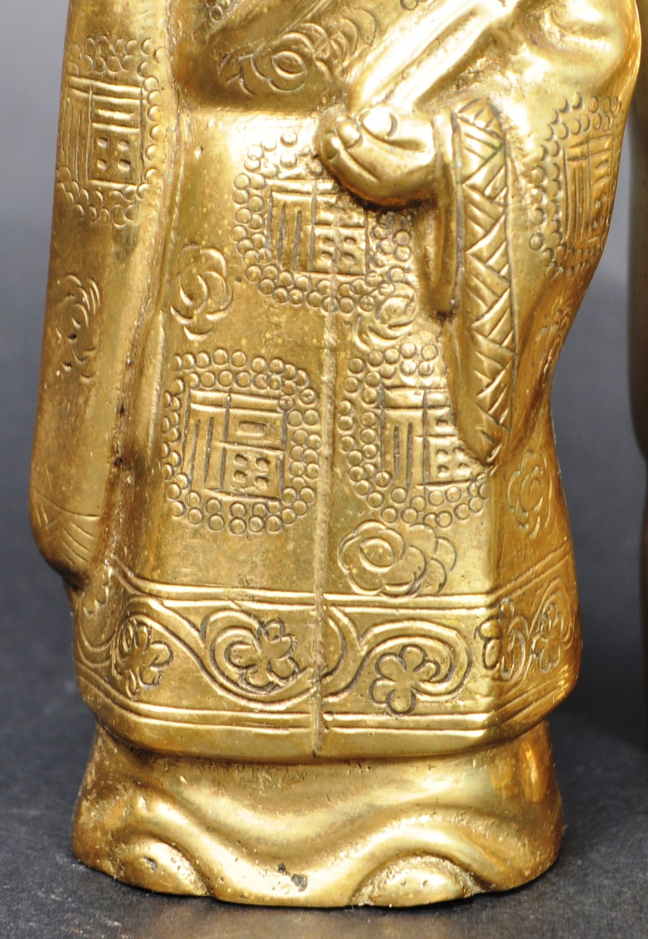 THREE CHINESE REPUBLIC PERIOD BRASS FIGURINES - Image 4 of 12