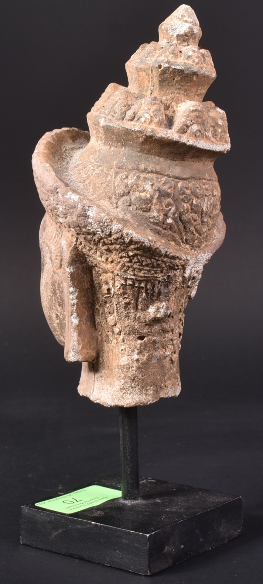 19TH CENTURY THAI STONE POTTERY HEAD - Image 5 of 5